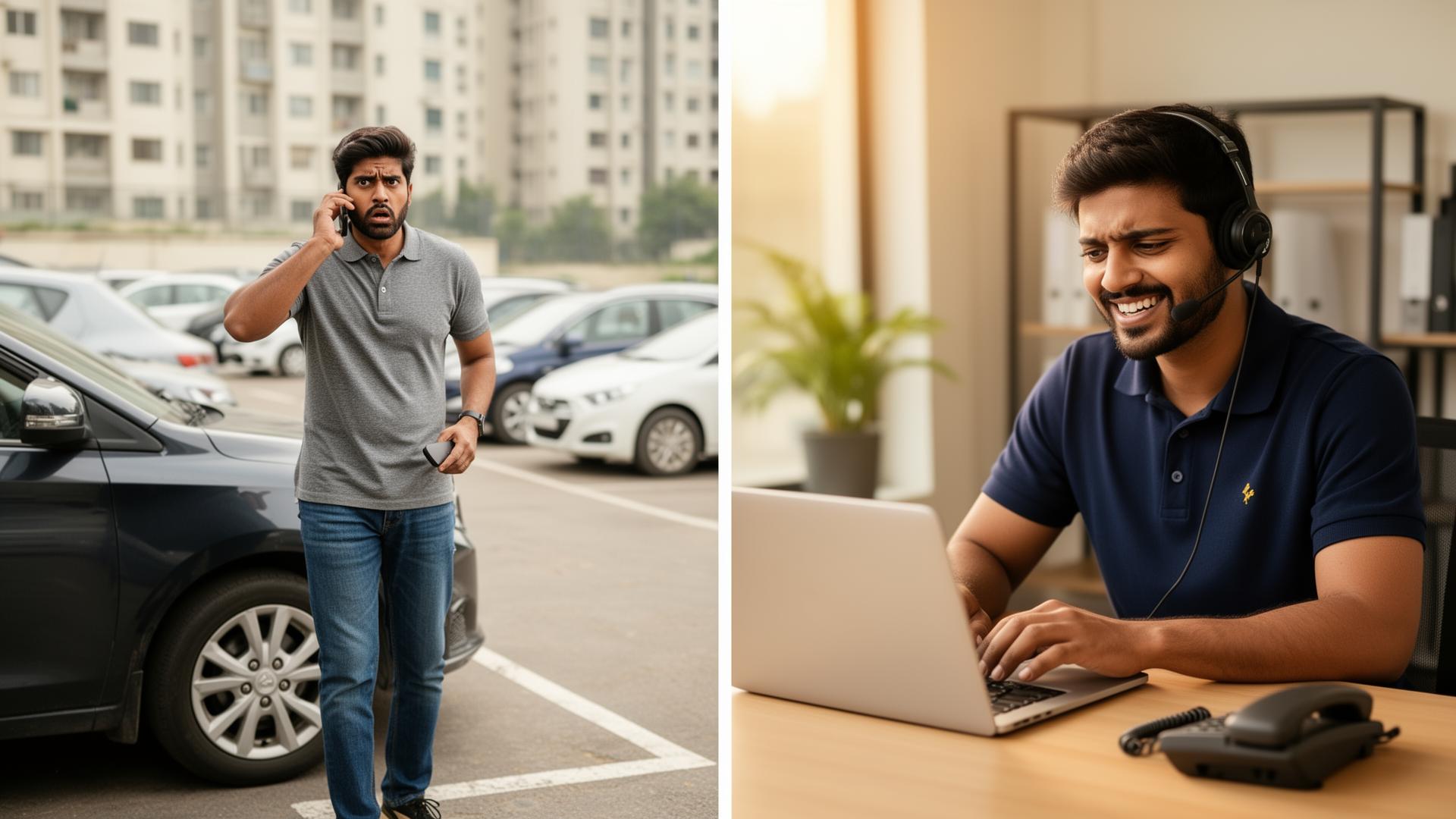 Resident unable to reach cleaner vs Hilfee customer support executive helping